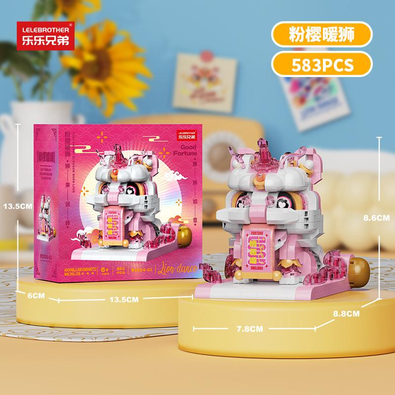 

Moc Bricks Sets Chinese Blocks Micro Bricks Building Set Miniature Lion 3d Model Diy Craft Toy Gifts For Adults Women Desk Decor