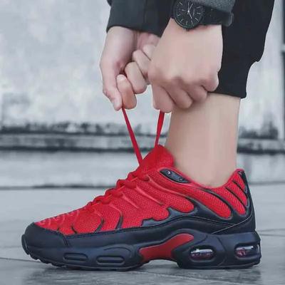 Korean-Style Breathable Mesh Air Cushion Sneakers for Men