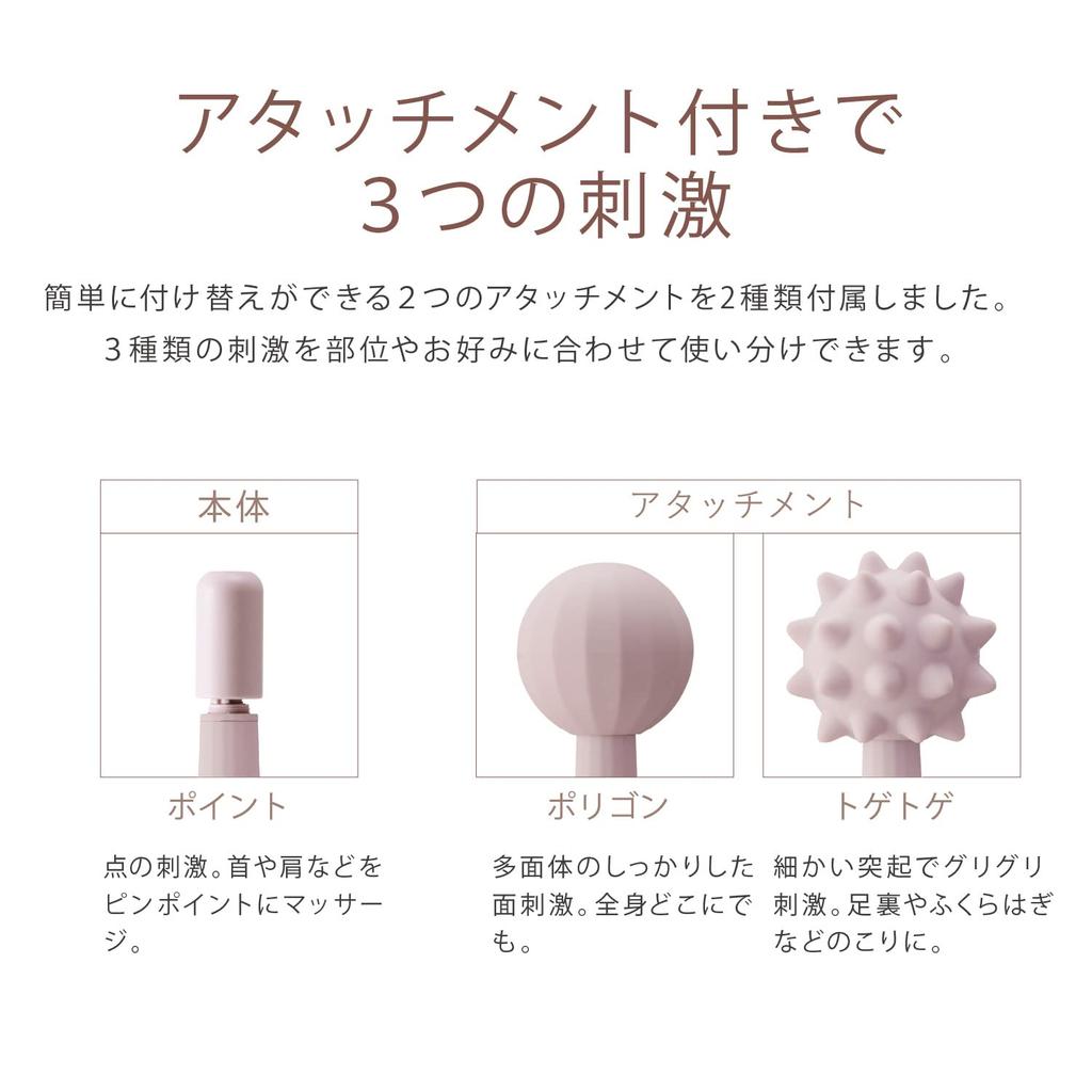 ATEX Lourdes Hand Massager, Hand Care Stick for Hands, Shoulders, Waist, and Soles of the Feet, Pale Purple (AX-HPL113pu)