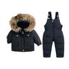 Ensemble chaud d'hiver style coréen pour enfants 2022: Salopette Deux-Pièces pour Garçons et Filles