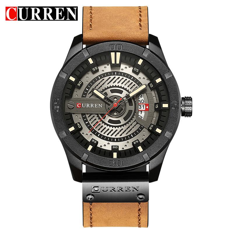 Relogio Masculino CURREN Watch Men Waterproof Calendar Sport Military Male Clock Top Brand Luxury 3D Dial Man Wristwatch 8301