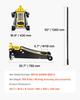 Low Profile Floor Jack 4 Ton Heavy Duty Steel Dual Piston Rapid Pump