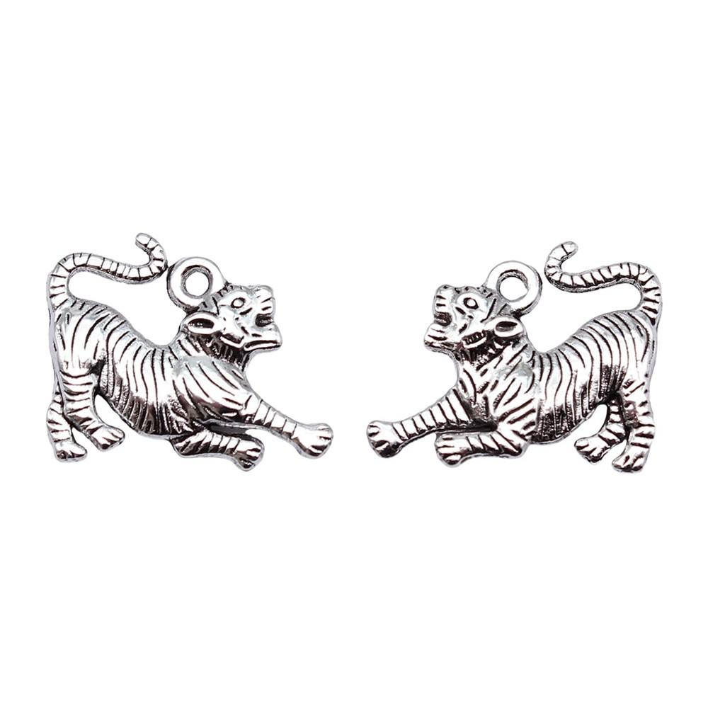 Retro Leopard Charms Metal Animal Pendants For Jewelry Making Handmade Supplies