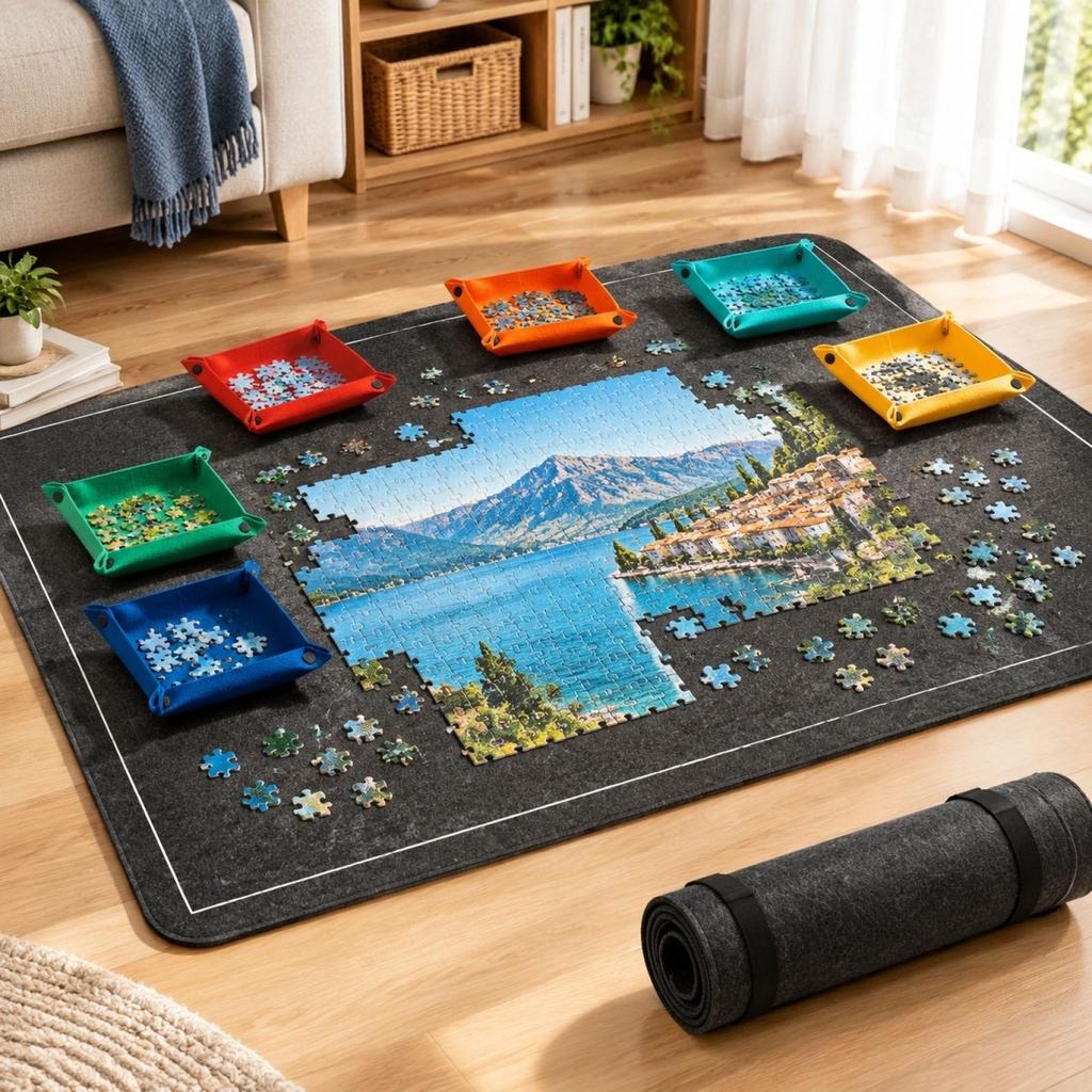 Thick Puzzle for 1000 Roll-Up Puzzle Board with Non- Backing and Stand