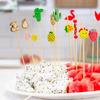 100Pcs Creatively Disposable Skewers Sticks Assorted Fruit Bamboo Cocktail Cake Toothpicks Food Party Accessory