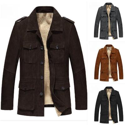 2024 Men's European Suede Velvet Faux Fur Jacket - Cold Protection & Anti-freezing Thick Coat