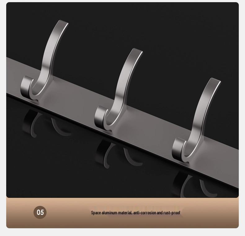 Über-Tür Ohne Bohren Mantel- und Hutablage mit Haken zur Schlafzimmeraufbewahrung