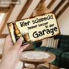 Vintage German Beer Garage Wooden Sign, Retro Bar, Man Cave, Garage & Patio Hanging Plaque, Funny Alcohol-Themed Home Decor Gift for Beer Lovers