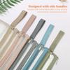 Single or Double Layer A4 A5 File Pouch Breathable See Through Document Storage Bag With Side Handle for Building Block School