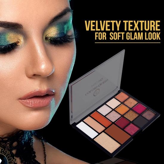 Colors Queen Pro HD Eyeshadow Palette with Contour & Highlighter | 17 Highly Pigmented & Blendable Shades(Pro HD, Multicolor - 02)