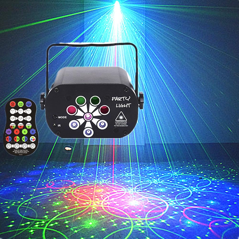 SXMolb Party Light DJ Disco 120 Patterns Projector Effect Stage Strobe Light Party DJ Stage Birthday Wedding Light, Equipment, Lighting, (WT01)