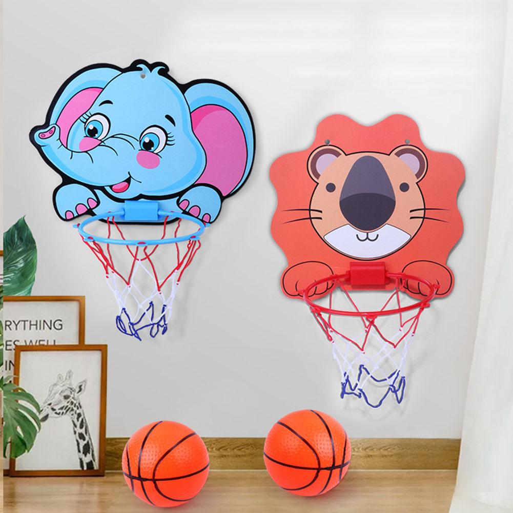 Kinder-Basketballkorb-Set, Cartoon-Design, Tiere, Basketballständer, Outdoor-/Indoor-Spiel, Sport, Spielspielzeug für Kinder