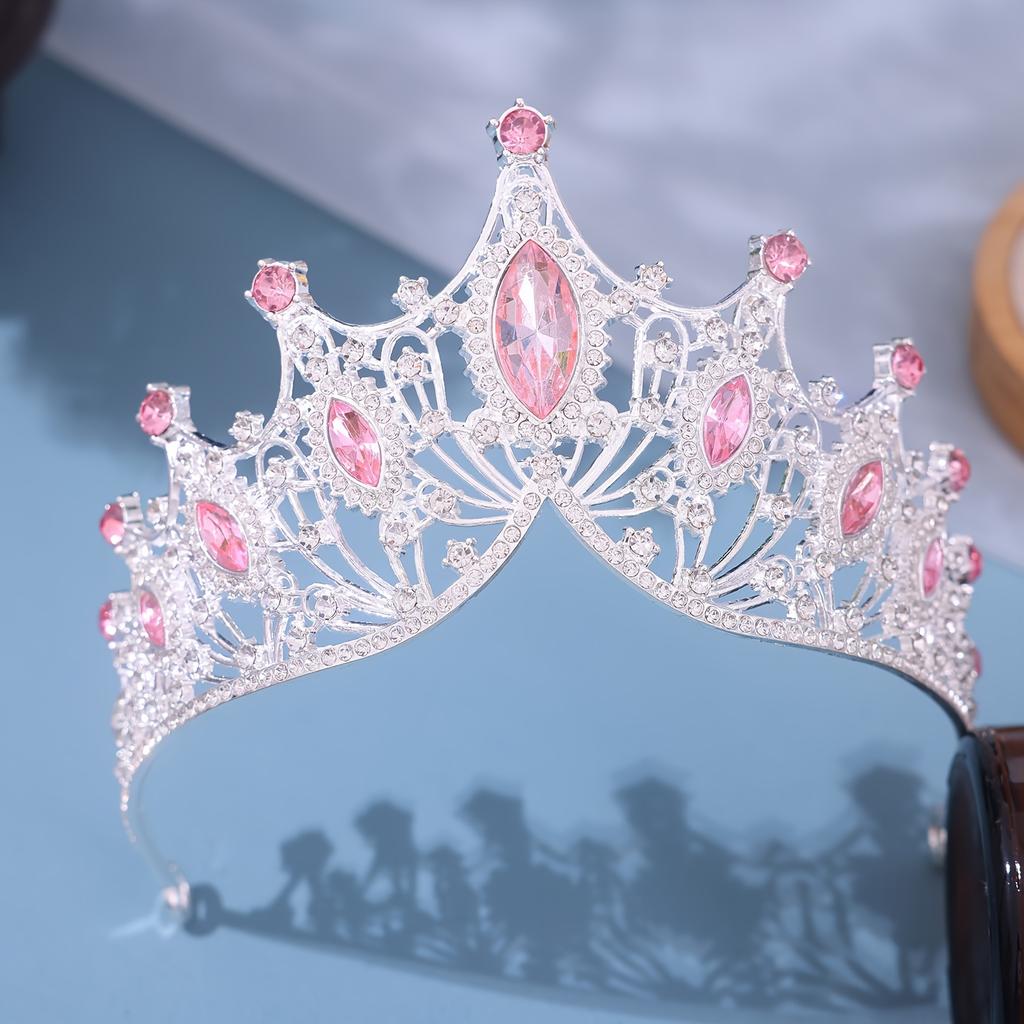 1pc Bride Rhinestone Crown Tiara Baroque Luxury Atmosphere Alloy Crown Party Princess Dress Accessories