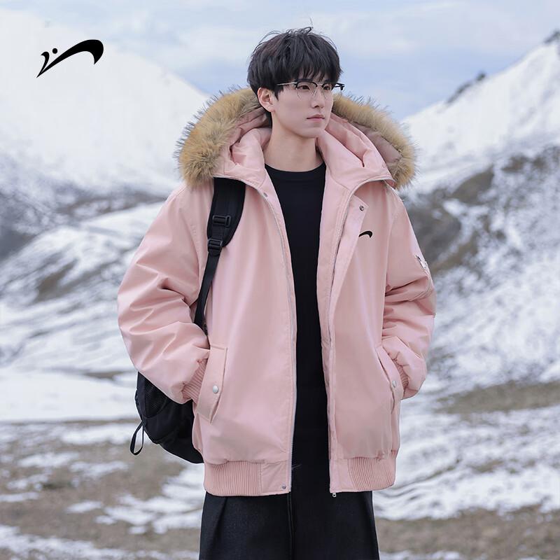 Guiren Niao Men's Thickened Hooded Winter Padded Jacket