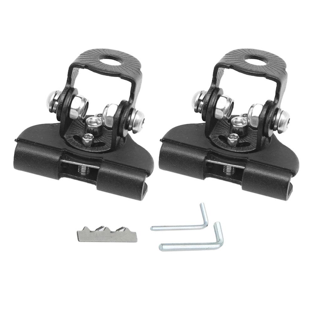 Stainless Steel Car Hood Light Bracket Pair 2PC Adjustable Set to Fit Most LED Light Bars and Strips for Enhanced Visibility