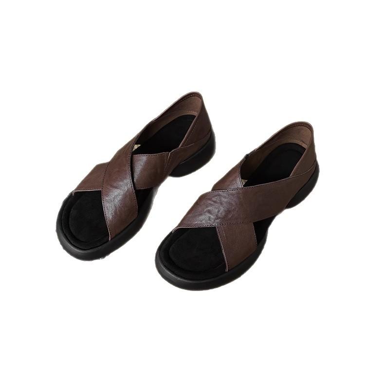 Roman versatile sandals women's summer 2025 new casual versatile sandals large size women's soft-soled flat sandals
