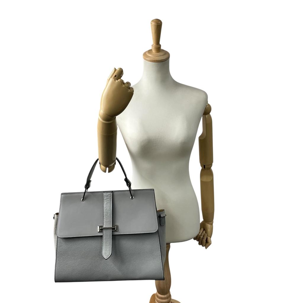 Used CAMELLIAHandbag gray leather/Suede Women