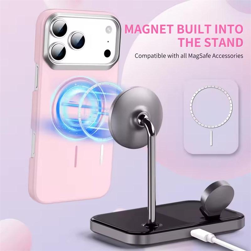 Luxury Razor Lens Matte Magnetic Case For iPhone 17 Air 16 15 14 Plus 13 12 11 Pro Max 16e Shockproof Armor Phone Cover
