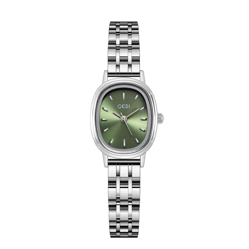 Oval Green Small Plate Women'S Watch Niche High-End Watch Stainless Steel Simple Wind Women'S Watch
