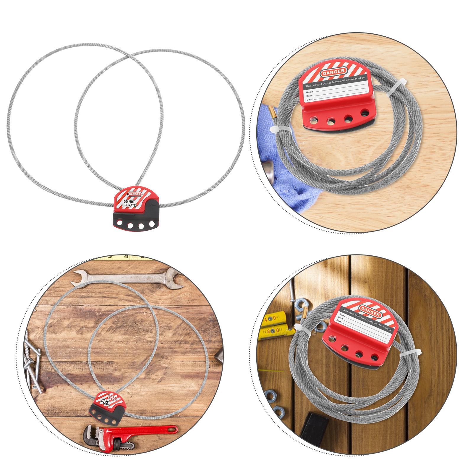 

1.8m Lock 6Mm Thick Cable Stainless Steel with Vinyl Coating Lockout Tagout Devices Loto Cable for Equipment China Mainland