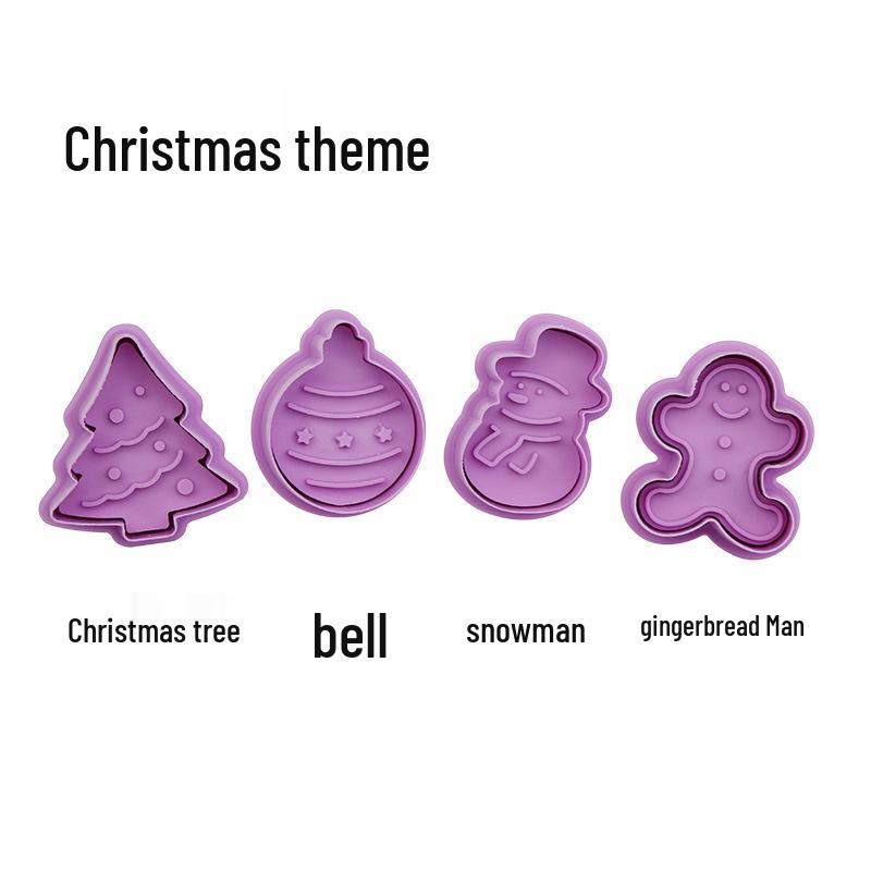 3D Cartoon Keksform Set - Feder-Ausstecher für Weihnachten, Halloween & Ostern