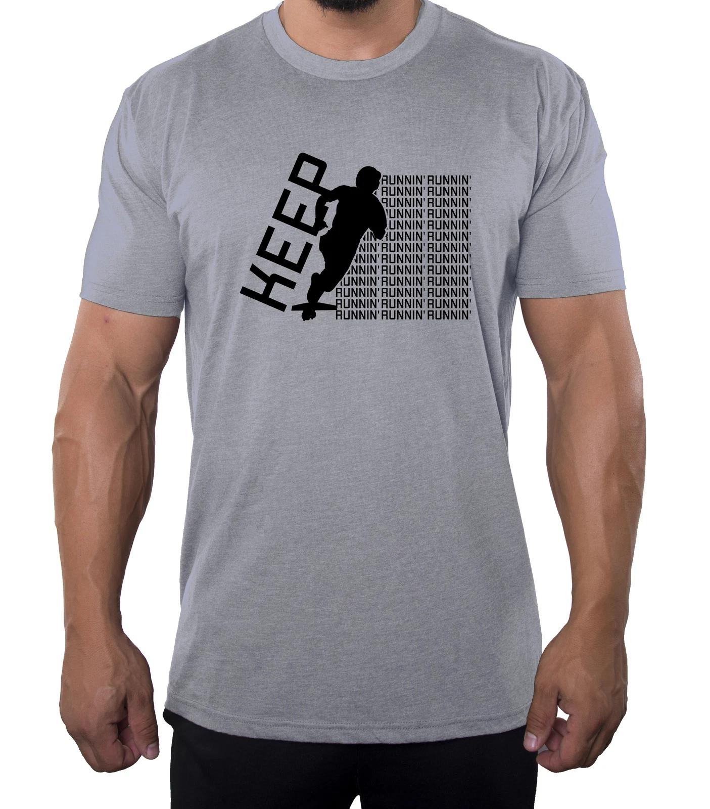 Keep Running Men s Funny Baseball T-Shirts, Baseball Tee mens M