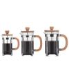 -selling  Customized Coffee Moka Pot with Wood Handle and Strainer