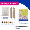 Fevicryl Warli Mini Kunst-Set DIY Holzbrett Acrylfarben Pinselset Packung mit 1 Kreatives Bastelset für Zuhause Schule Geschenke
