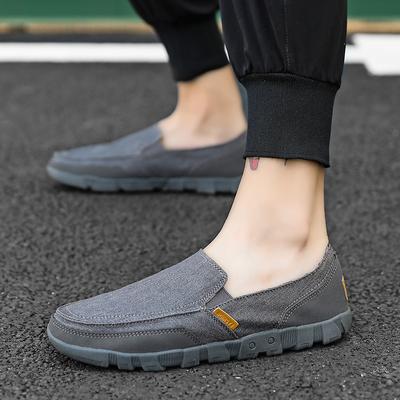 Sommer neue große Leinwand flache Sohle lässige Schuhe leichte Outdoor-Schuhe ohne Schnürsenkel