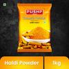 Pushp Turmeric Powder Natural Culinary Spice For Authentic Indian Cooking Rich Yellow Color Pure 1kg Pack For Kitchen Use