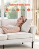 Loveseat Sofa, 176 Cm Small Sofa Couch for Living Room, Velvet Fabric 2-Seats Couch with Sinuous Spring, Soft Cushions and Sturdy Frame, Comfy