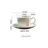 ZISIZ Retro Keramik Kaffeetasse und Untertasse Set