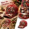 Baseball for Men Women, Retro Curved Christmas Digital Print, Vintage