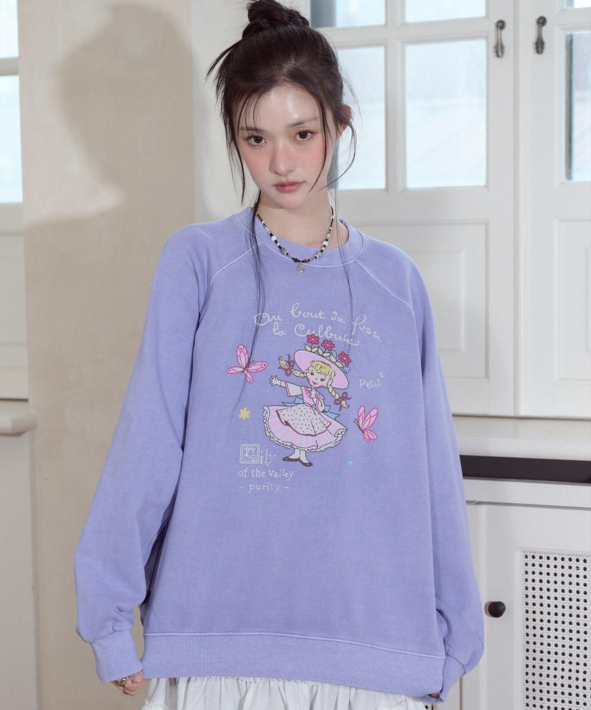 CPGN STUDIO Petit Lily Raglan Pigment Sweatshirt Lavender