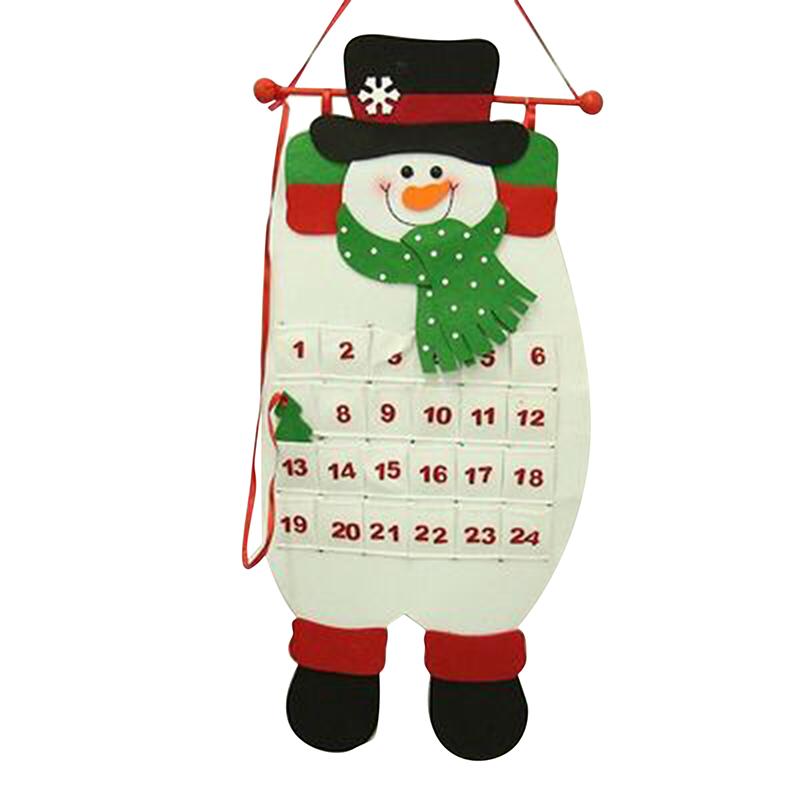 Weihnachtskalender Weihnachtsmann Schneemann Weihnachtsmann Weihnachten Advents-Timer Tür Wand Fenster Weihnachtsdeko Adventskalender Deko