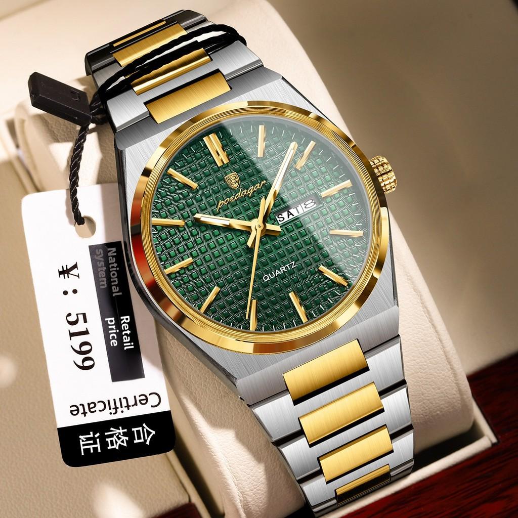 Zwitsers Ultra Dun Herenhorloge Waterdicht Kwarts Met Kalender En Lichtgevende Wijzers Voor Casual Draag