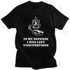 Custom In My Defense I Was Left Unsupervised T Shirt for Men 100 Cotton Tshirt Fashion Tee Short Sleeves Tshirts Slim Fit
