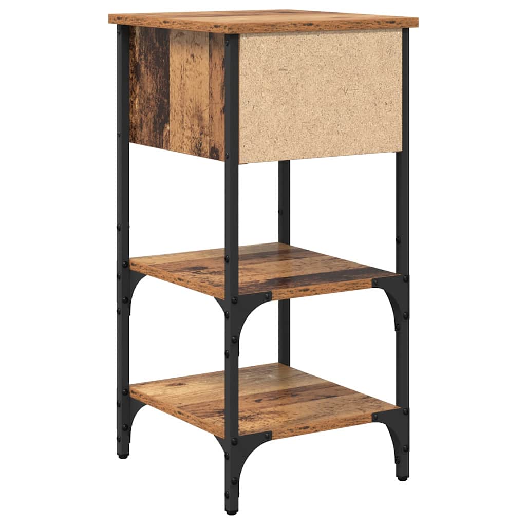 Nightstand with Drawers Brown 33.5 X 36 X 70 Cm Engineered Wood