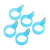 5pcs Fishing Rod Hook Secure Holder Rubber Circle Stainless Steel Fishing Pole Hook KeeperS