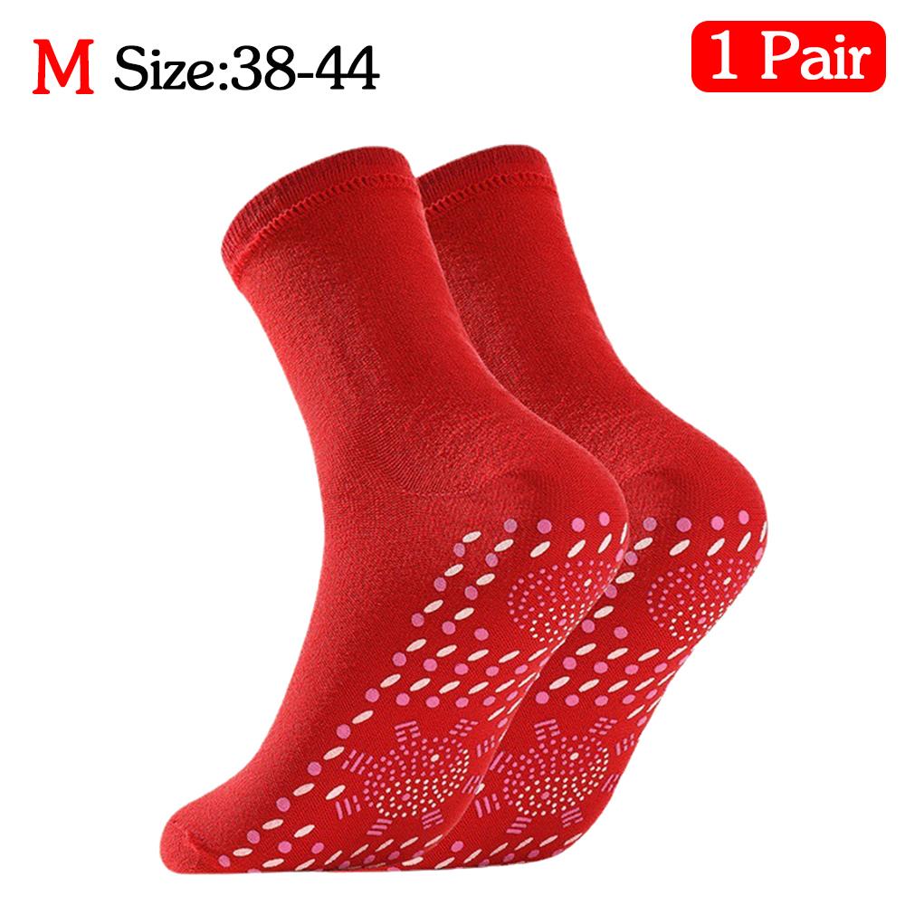 1/2Pairs Thermal Heated Socks Winter Self-Heating Socks Soft Elastic Thicken Anti-Slip Socks For Women Men Outdoor Ski Tube Sock