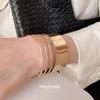 Sleek Multi-layer Geometric Openwork Bracelet for Women - Elegant High-end Fashion Jewelry