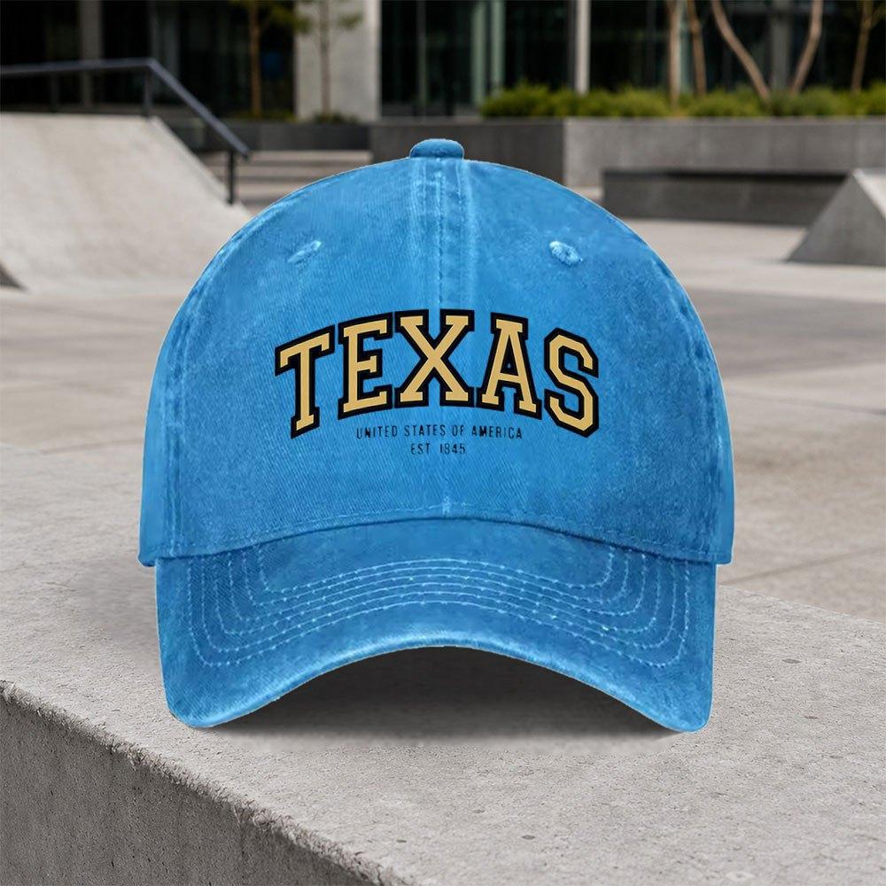 Texas Vintage Baseball Cap Adjustable Duckbill Hat Unisex Lightweight Outdoor Daily Wear Party Gift