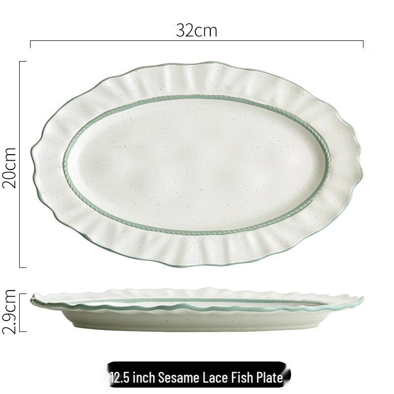 Nordic Minimalist Ceramic Fish Plate