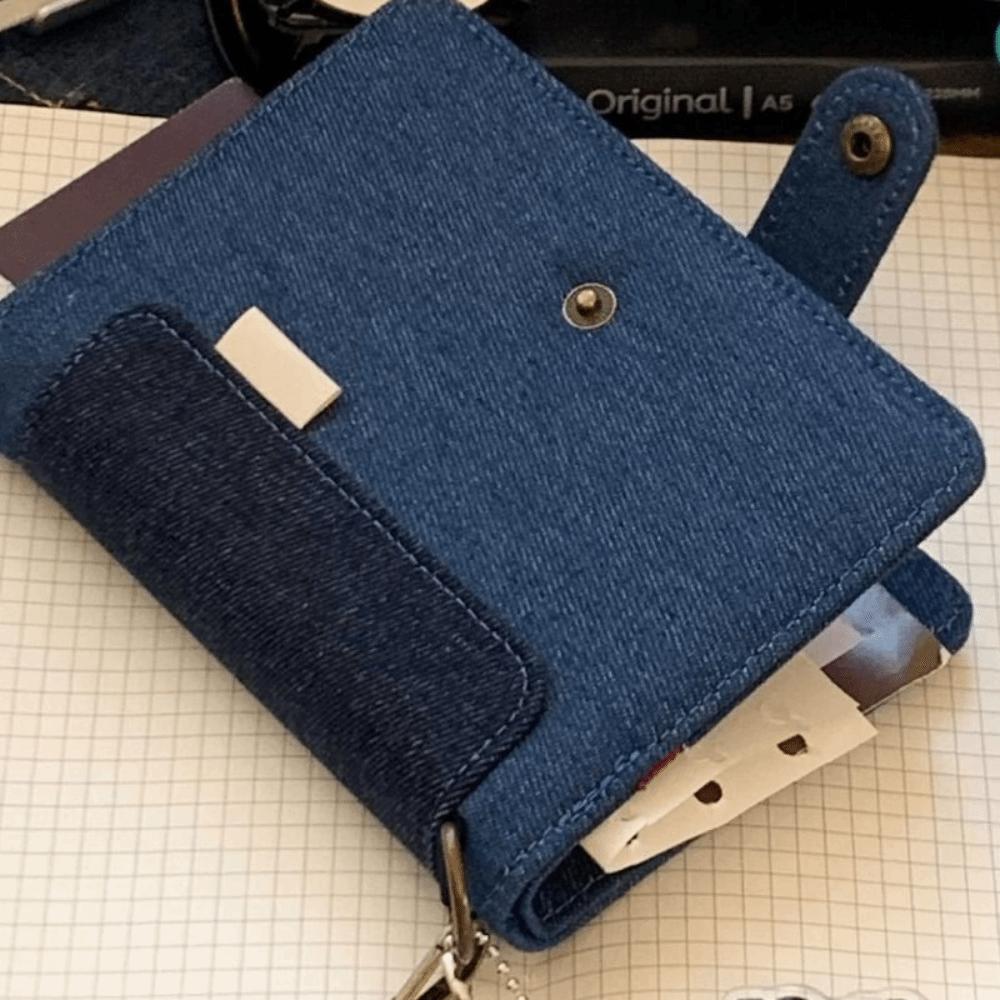 Refillable Retro Denim Notebook Loose Leaf Handwritten Diary Planner Journal Notebook Student