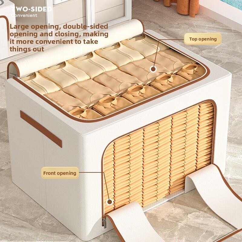 Foldable Fabric Organizer For Bedroom Storage With Clear Window And Large Capacity