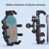 Motorcycle Phone Mount 8 Claw Shock Absorption Silicone Pad Anti Theft Bike Phone Holder for 11 To 27mm Handlebar