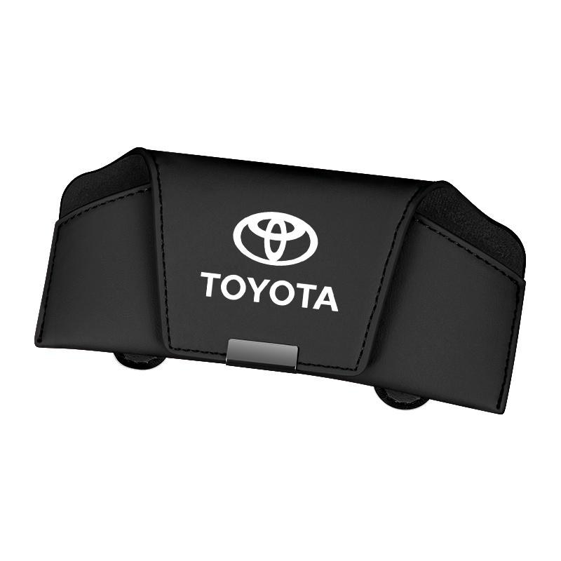 NEW Car Visor Glasses Case for Toyota Corolla Yaris Prius CHR SUV Aygo Camry Auris Avens Sunglasses Storage Box car sticker T6