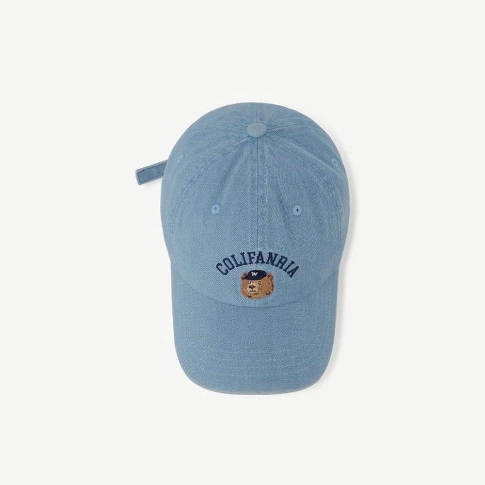 Cotton Men Women Baseball Cap Korean Snapback Hat Adjustable Bear Embroidery Cap Visors