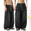 Black Baggy Cargo Jeans Trousers Men Casual Wide Leg Jogging Pants Oversize Vintage Straight Loose Work Jeans Pants Soft