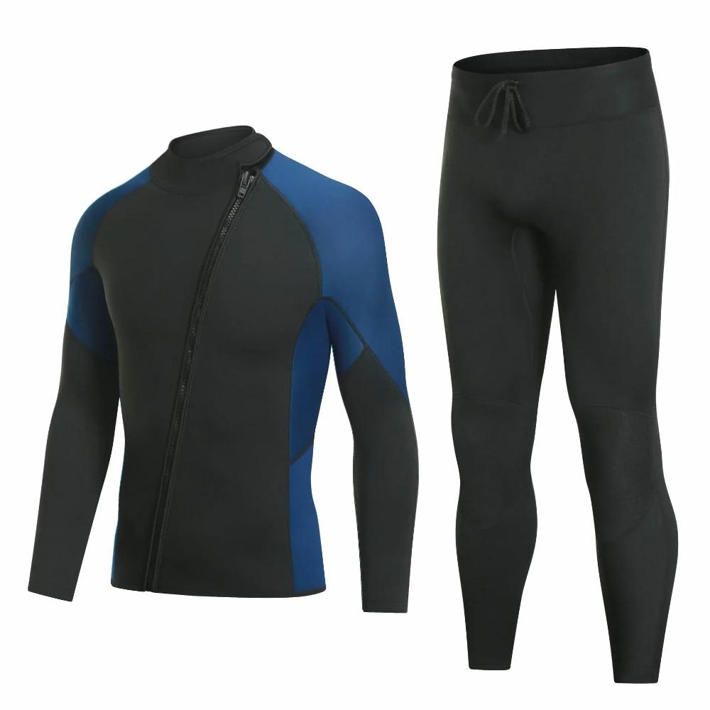 Tuta da Subacquea a Spacco Transfrontaliero 3mm Manica Lunga Protezione Solare Abbigliamento per Nuoto e Immersioni Calda Anti-Freddo Muta da Surf